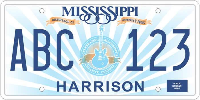 Mississippi License Plate