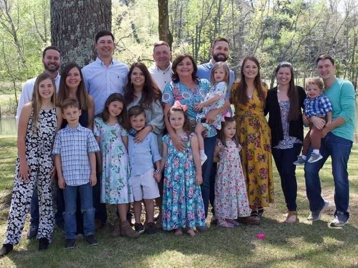 Lee Caldwell with her wonderful family