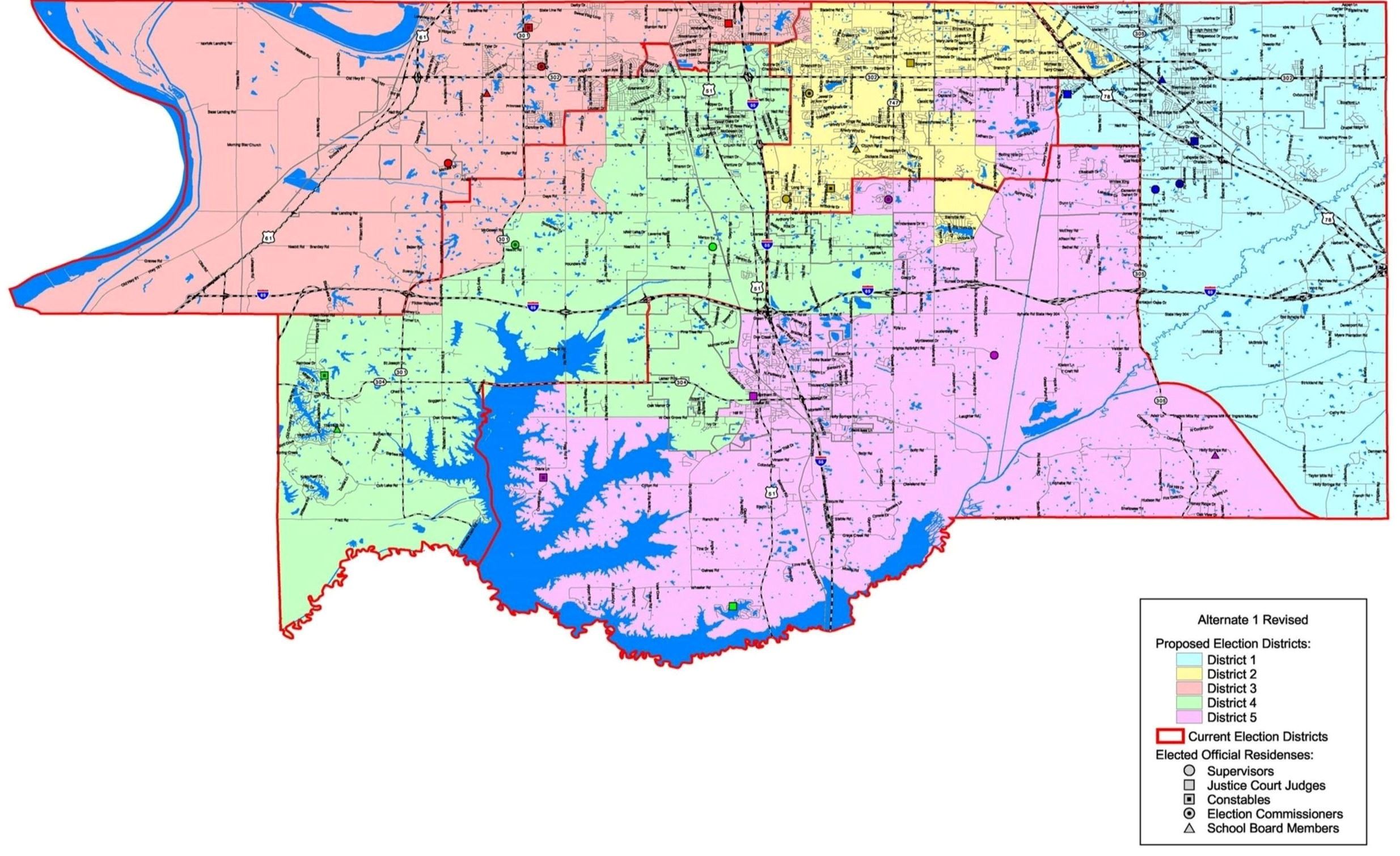 DeSoto County Redistricting Map 2023
