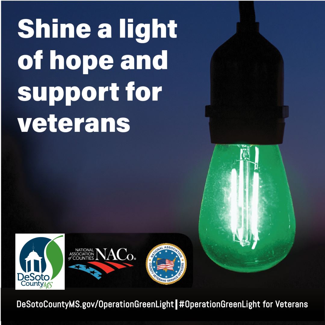 Green Light Outside a House